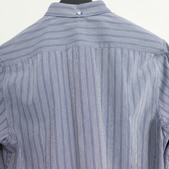 Ben Sherman Men's Shirt Size XL Blue White Stripe Long Sleeve Button Down Cotton - Picture 6 of 15